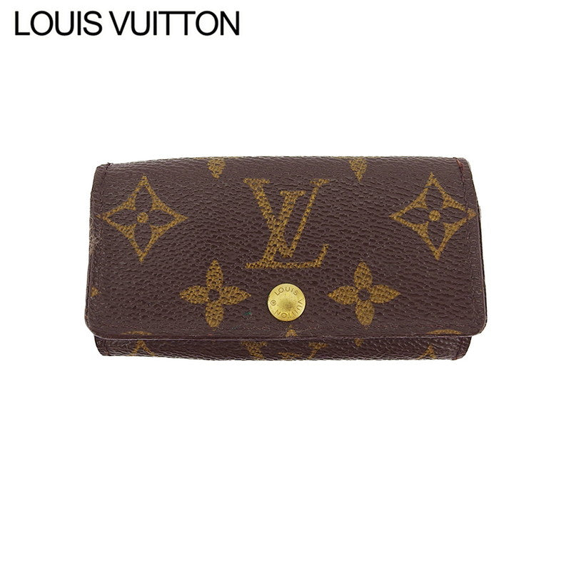 LOUIS VUITTON Key case Key holder  M62631 Brown beige gold Multicles4
