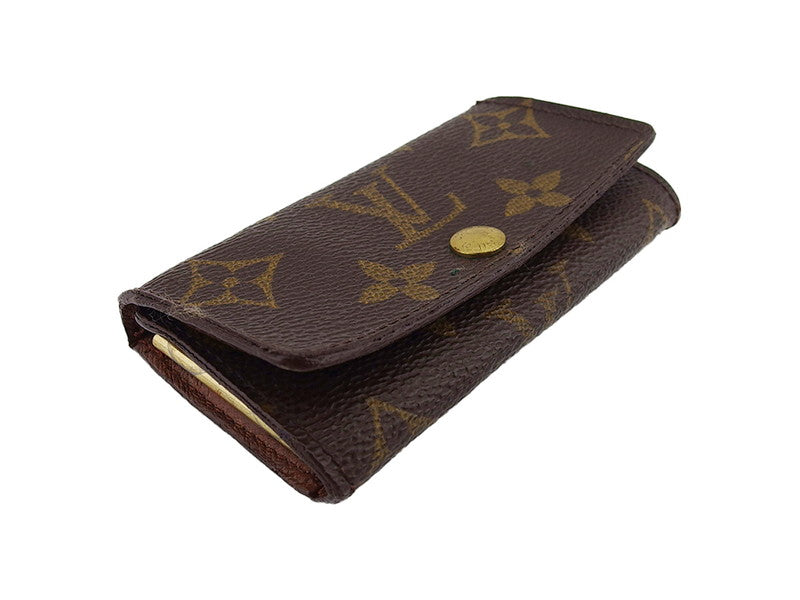 LOUIS VUITTON Key case Key holder  M62631 Brown beige gold Multicles4