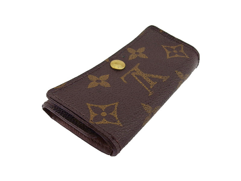 LOUIS VUITTON Key case Key holder  M62631 Brown beige gold Multicles4