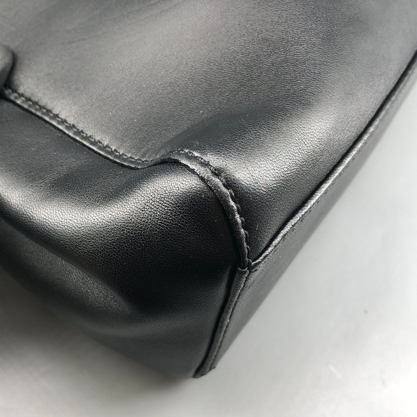 Fendi Mini Black Smooth Leather Peekaboo Handbag