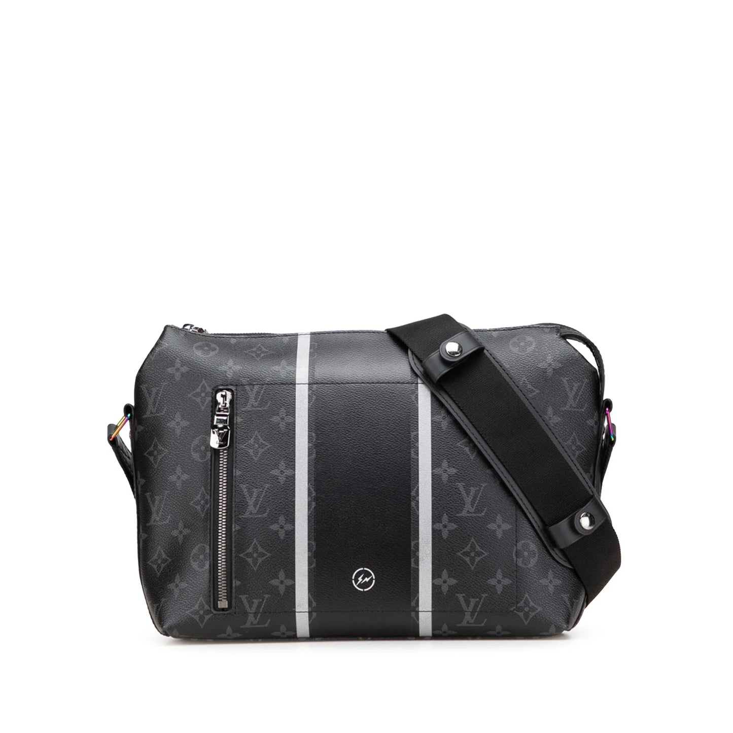 Black Louis Vuitton Fragment Monogram Eclipse Flash Apollo Messenger PM Crossbody Bag