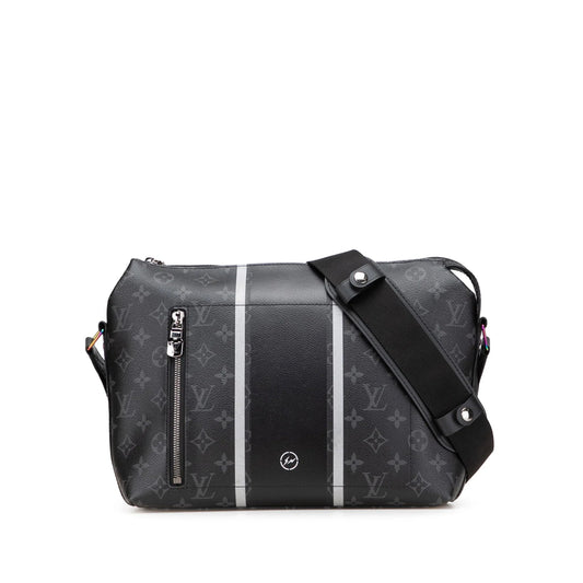 Black Louis Vuitton Fragment Monogram Eclipse Flash Apollo Messenger PM Crossbody Bag