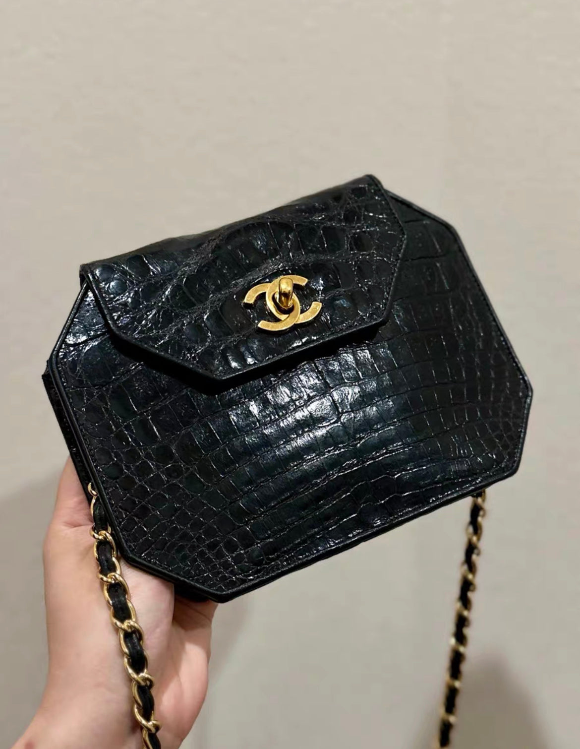 Chanel  Crocodile Flap Clutch