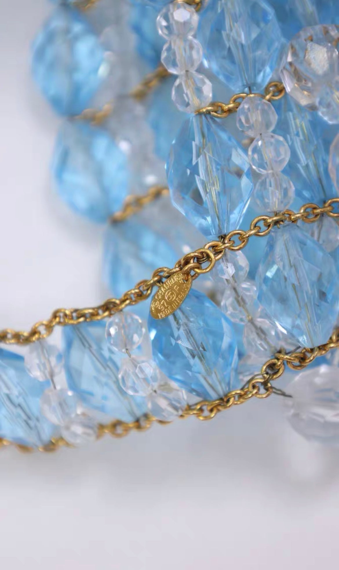 Chanel 1997 Runway  Rare Blue Clutch Minaudière Bag