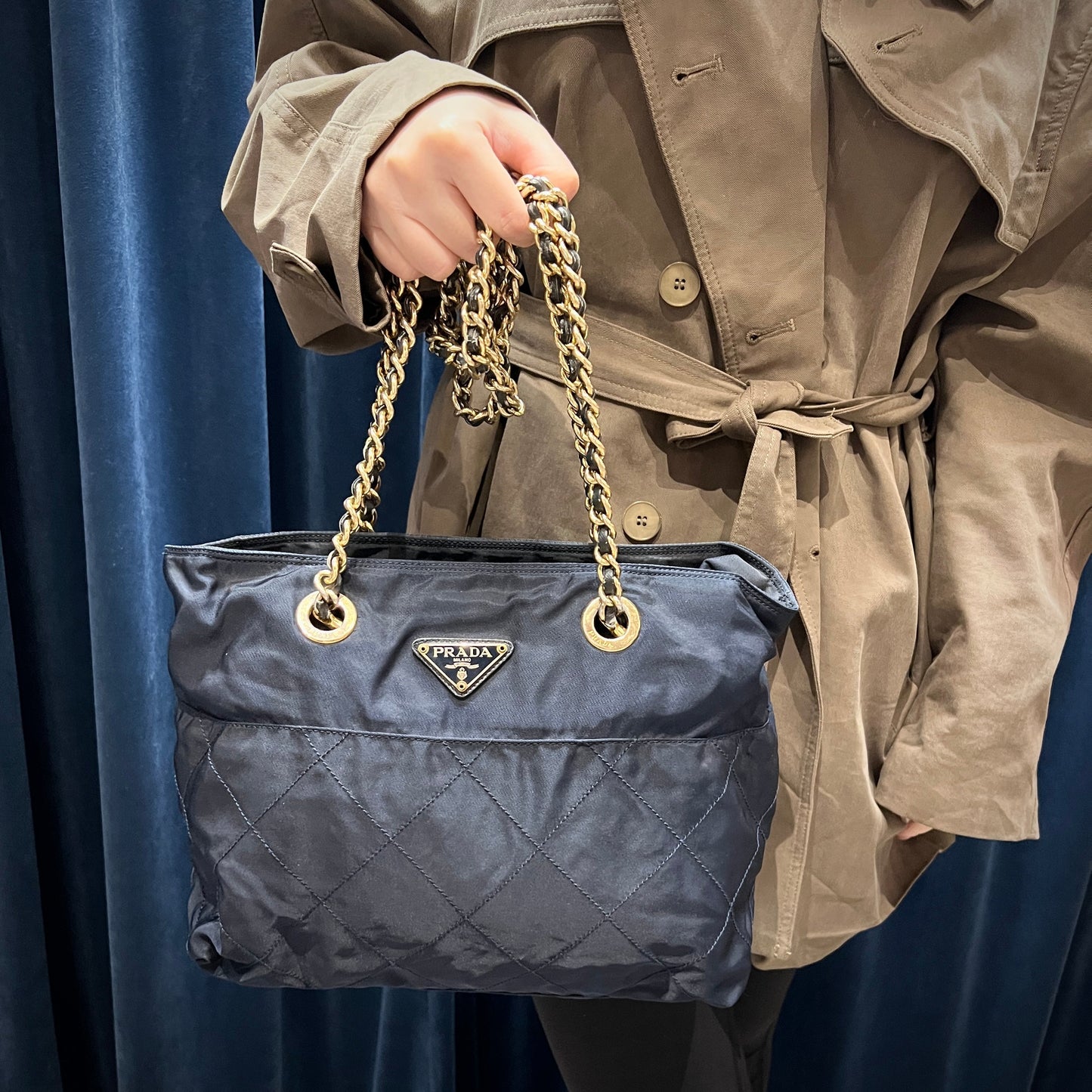 Prada Nylon Quilting Chain Bag TWS