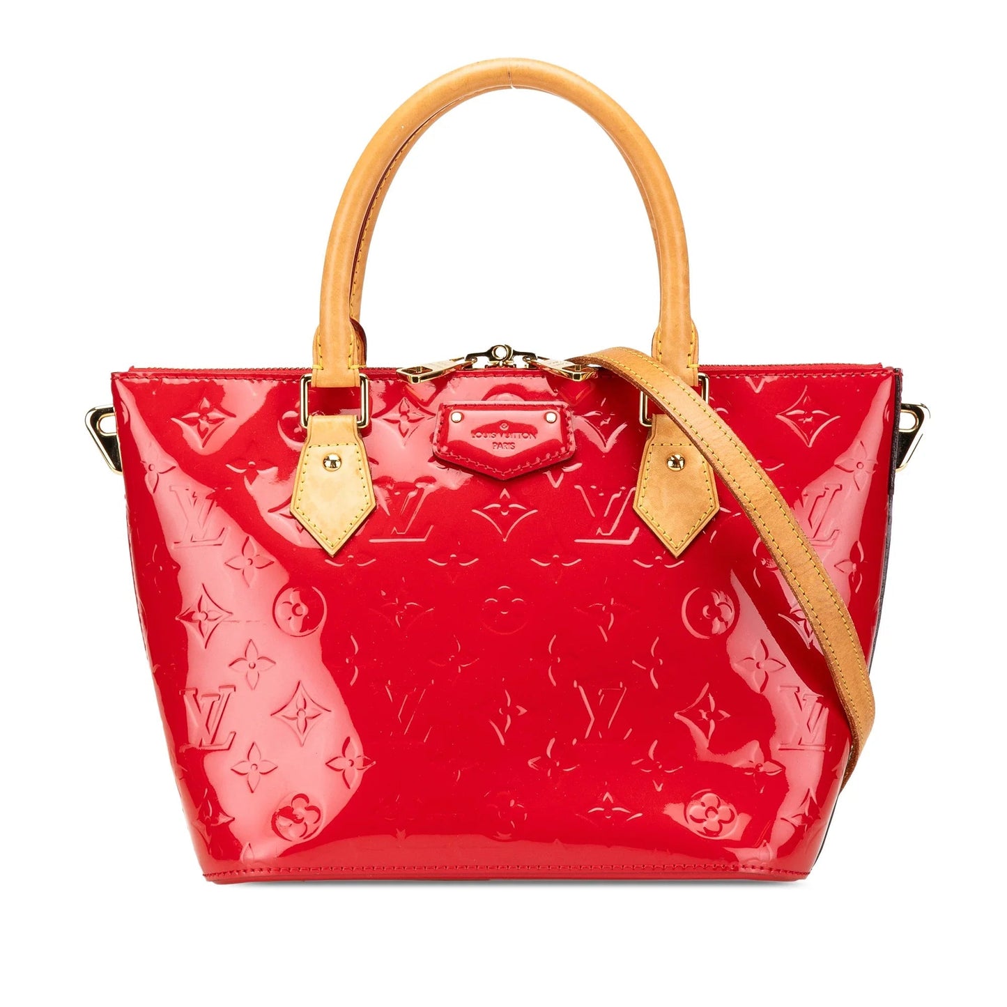 Red Louis Vuitton Monogram Vernis Montebello PM Satchel