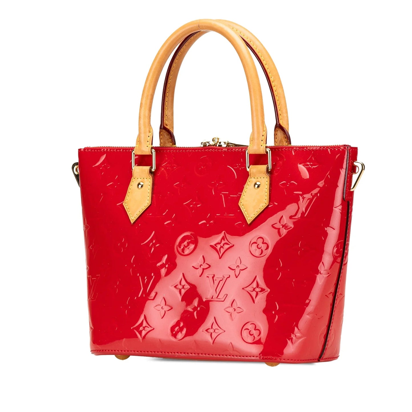 Red Louis Vuitton Monogram Vernis Montebello PM Satchel