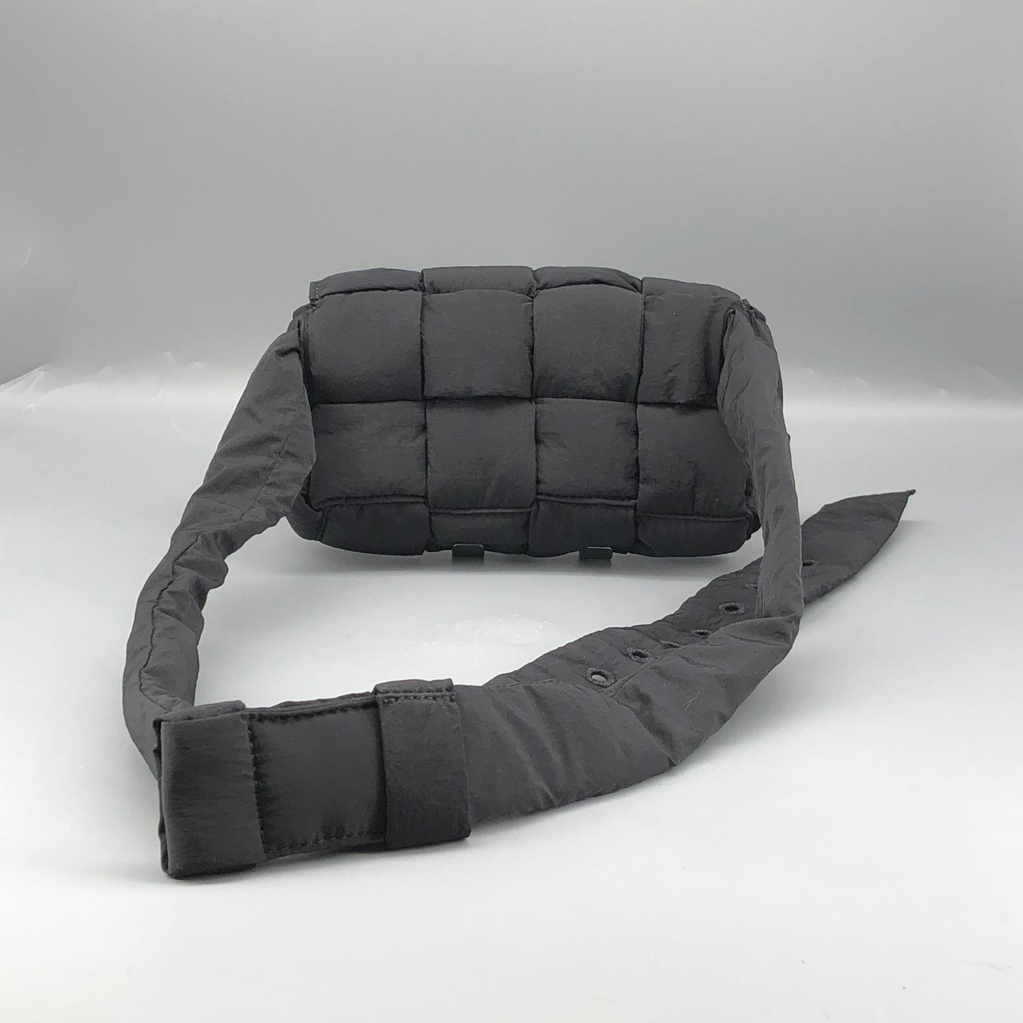 Bottega Veneta Intrecciato Padded Tech Cassette Mini Belt Bag Black