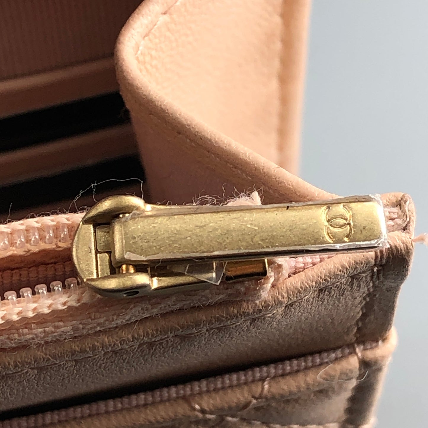 Chanel Nude Lambskin Quilted CC Camellia Crush Wallet on Chain WOC