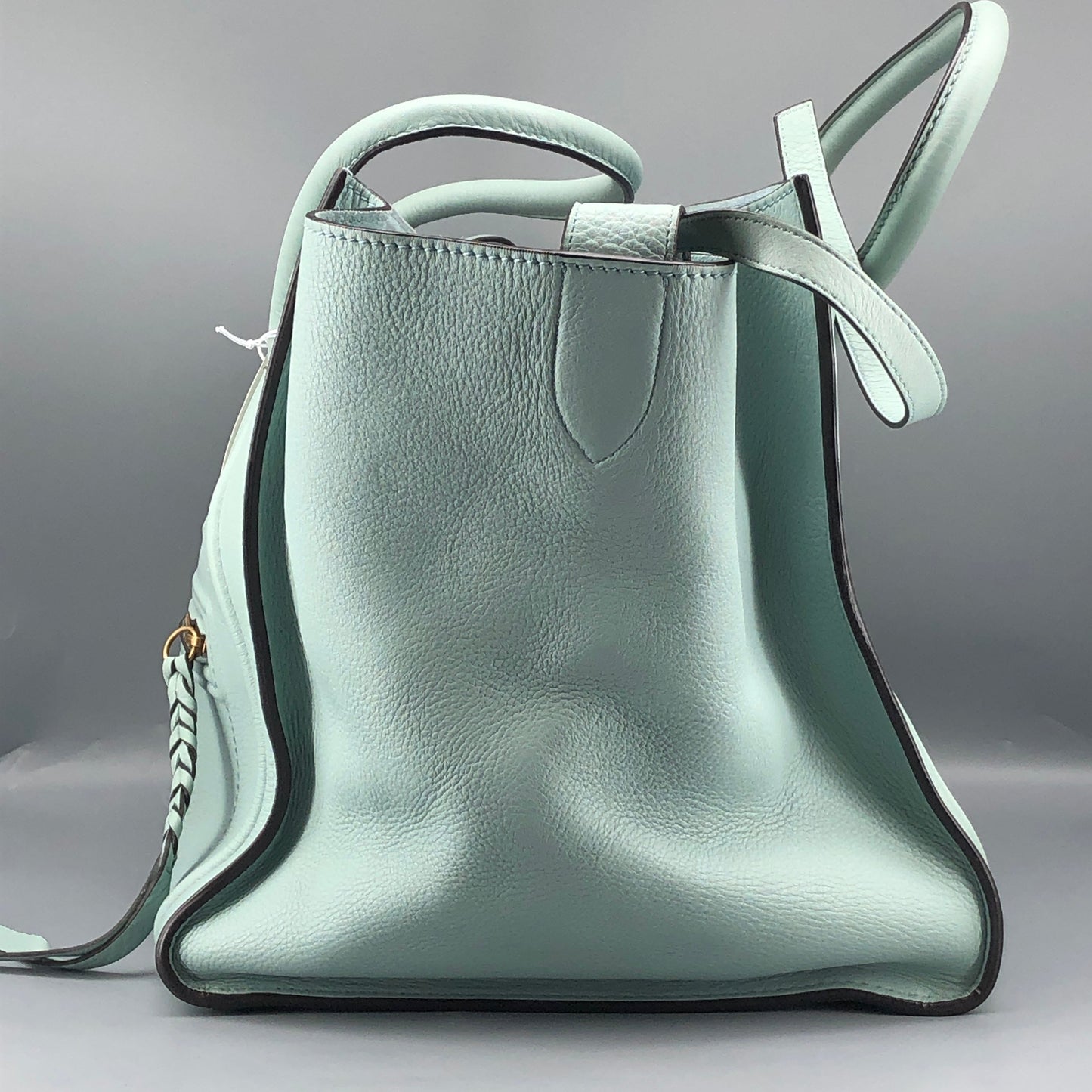 Celine Tiffany Blue Smooth Leather Luggage Handbag