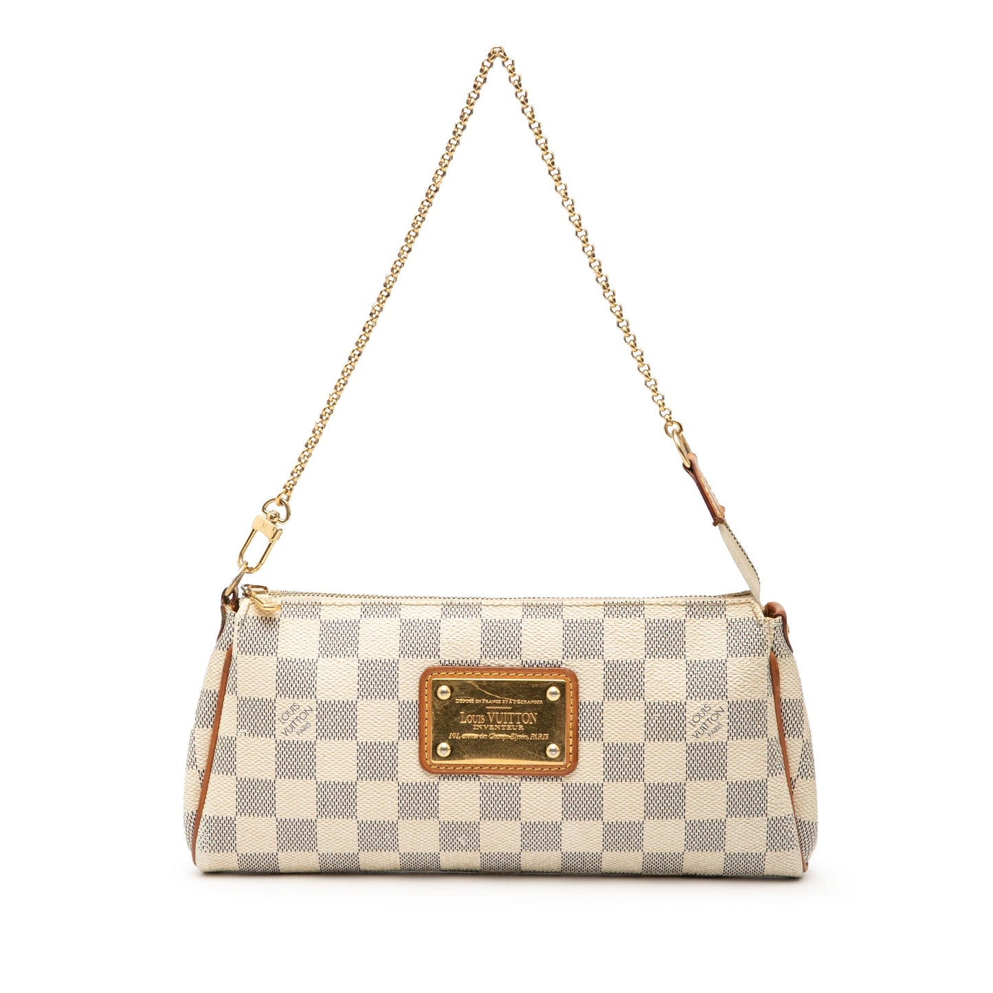 White Louis Vuitton Damier Azur Eva Satchel