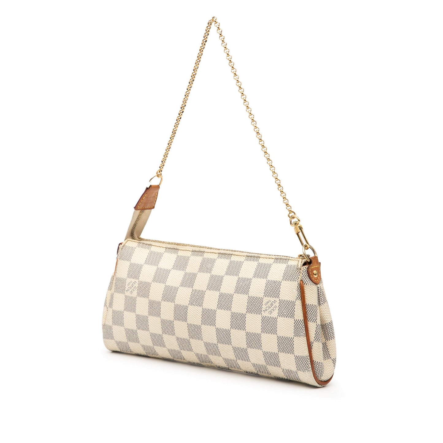 White Louis Vuitton Damier Azur Eva Satchel