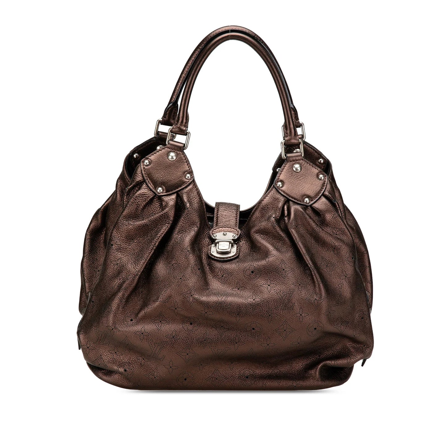 Brown Louis Vuitton Monogram Mahina XL Hobo Bag