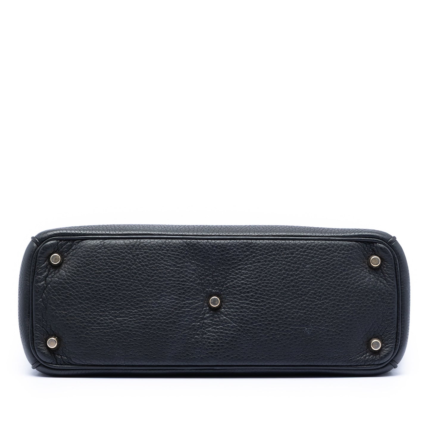 Black Dior Medium Pebbled Calfskin Diorissimo Satchel