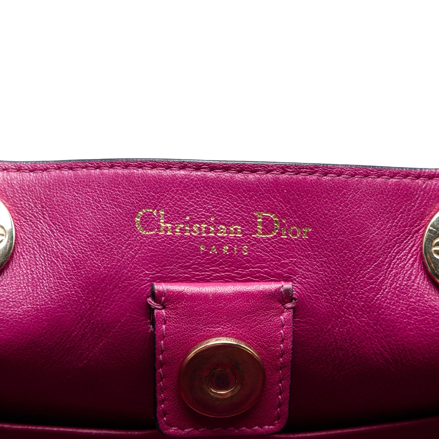 Black Dior Medium Pebbled Calfskin Diorissimo Satchel