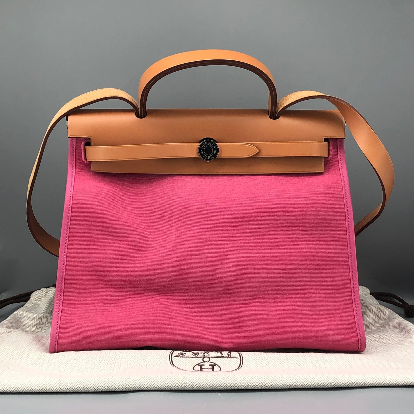 Hermes 2011 Pink Canvas Herbag 31 Shoulder Bag