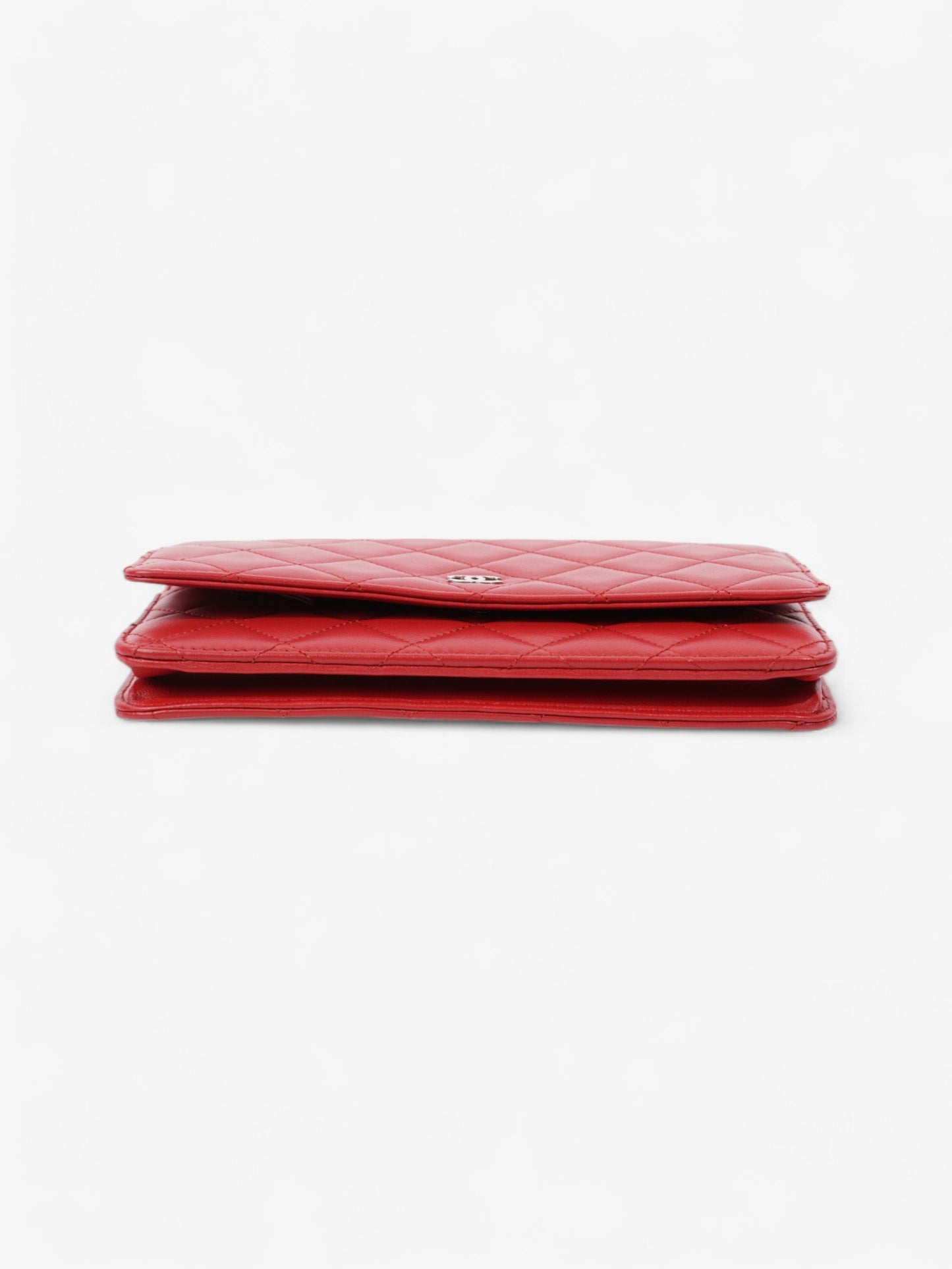 Chanel Wallet On Chain Red Lambskin Leather