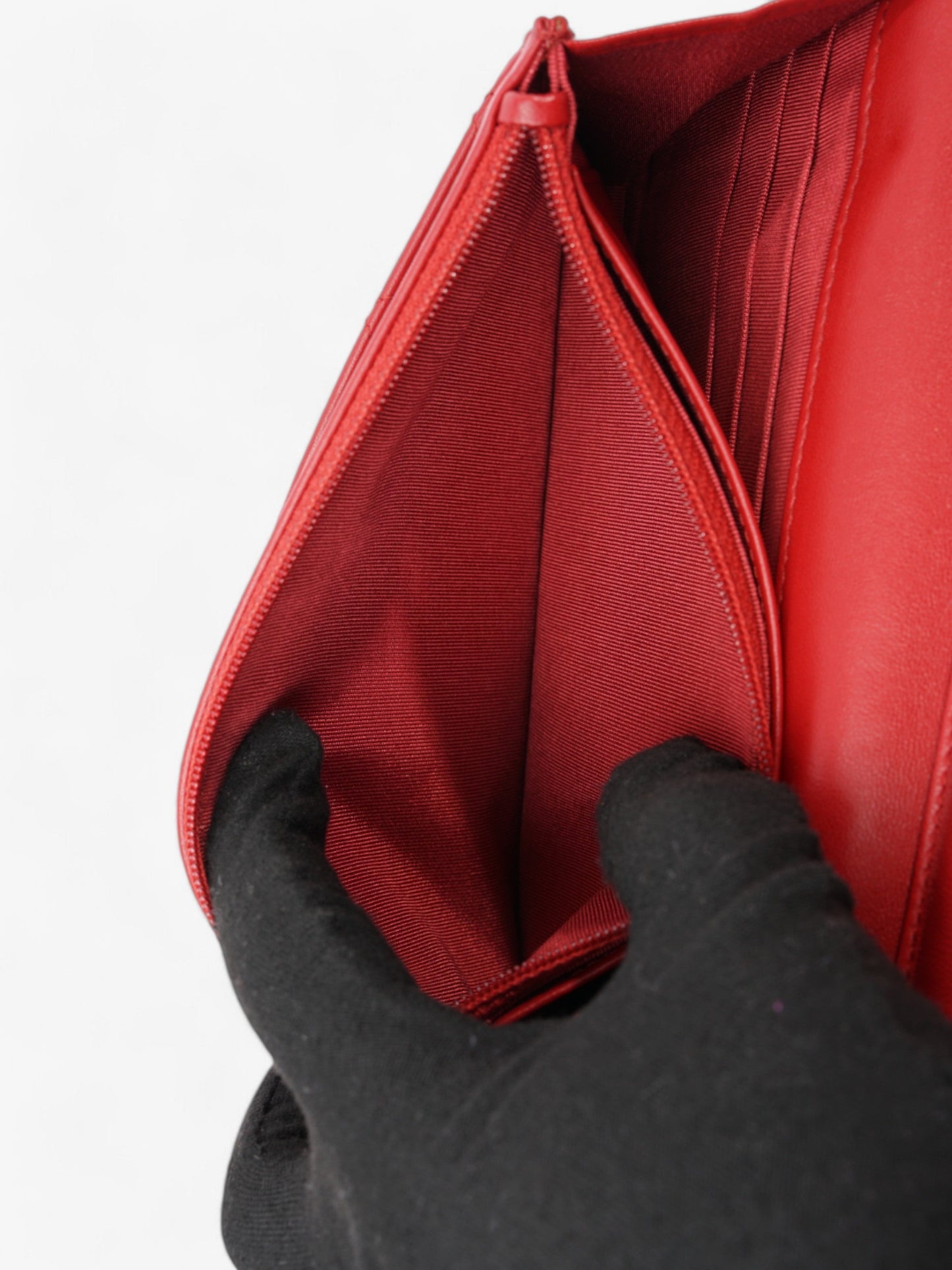 Chanel Wallet On Chain Red Lambskin Leather