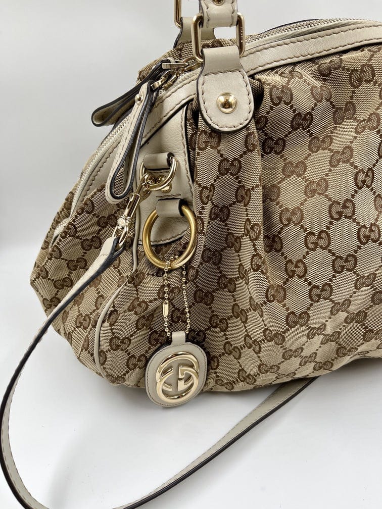 Gucci Leather Canvas Tote Style 25