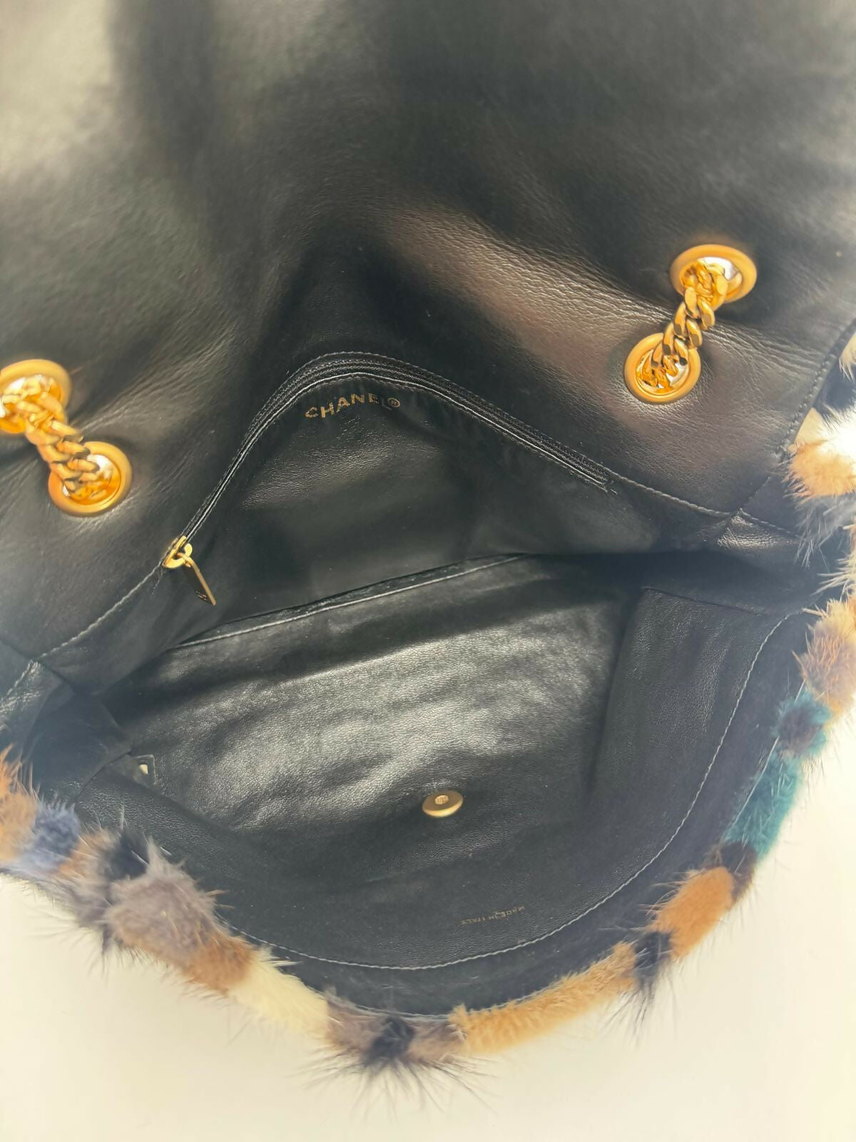 Chanel  2001 Mink Fur Maxi Flap Bag
