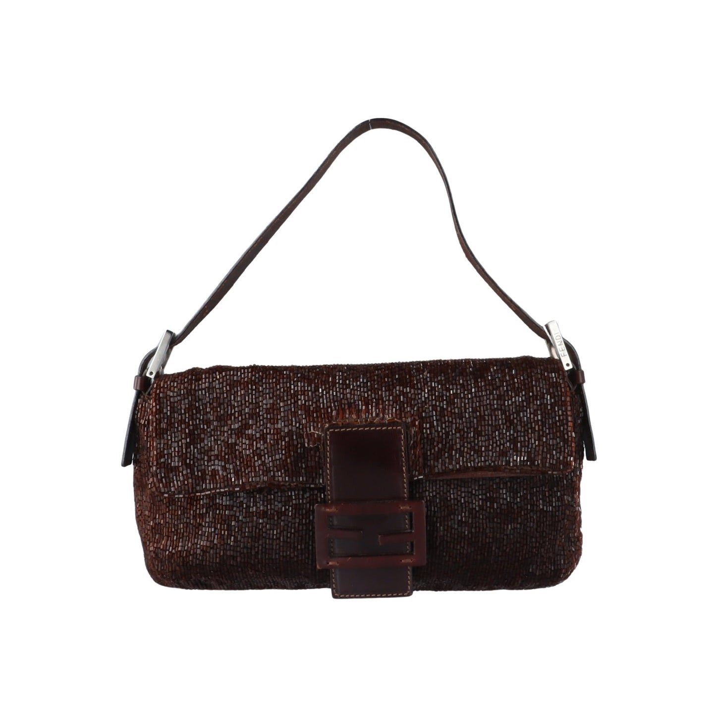 FENDI Baguette chocolate brown beads excellent condition