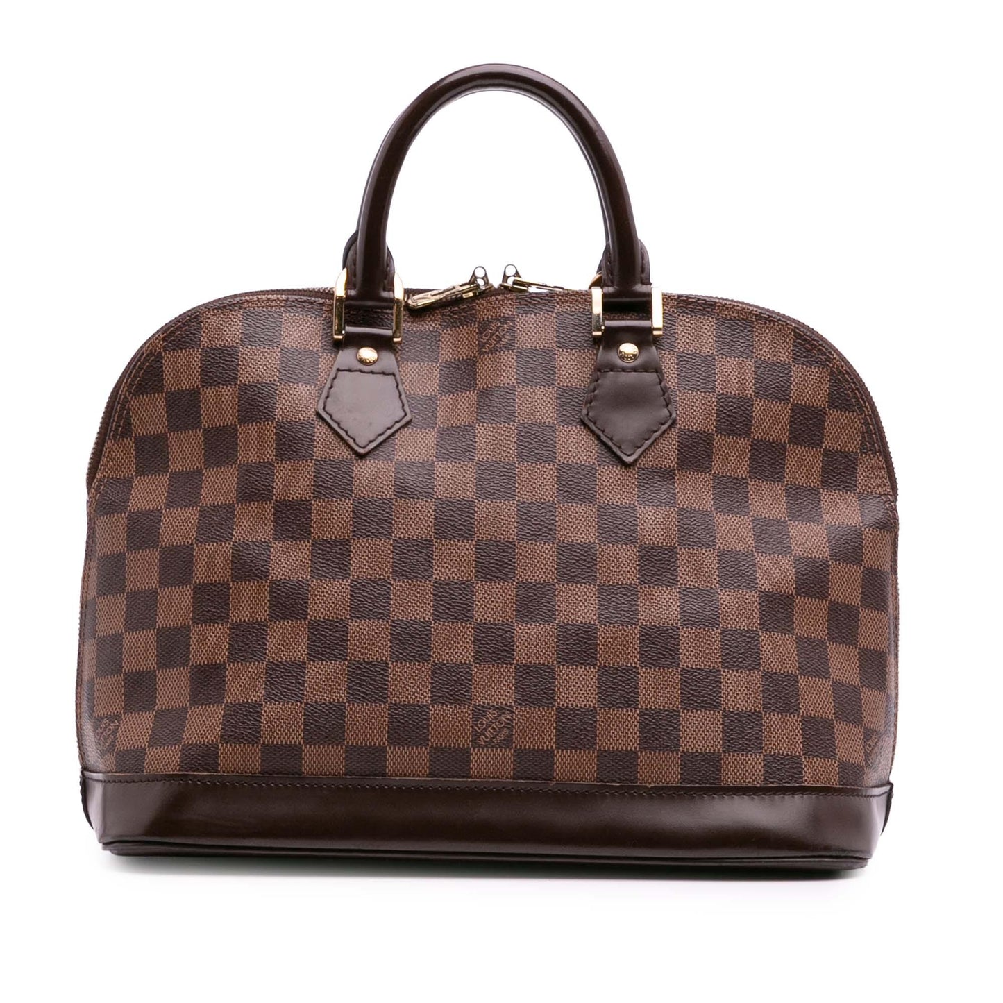 Brown Louis Vuitton Damier Ebene Alma PM Handbag