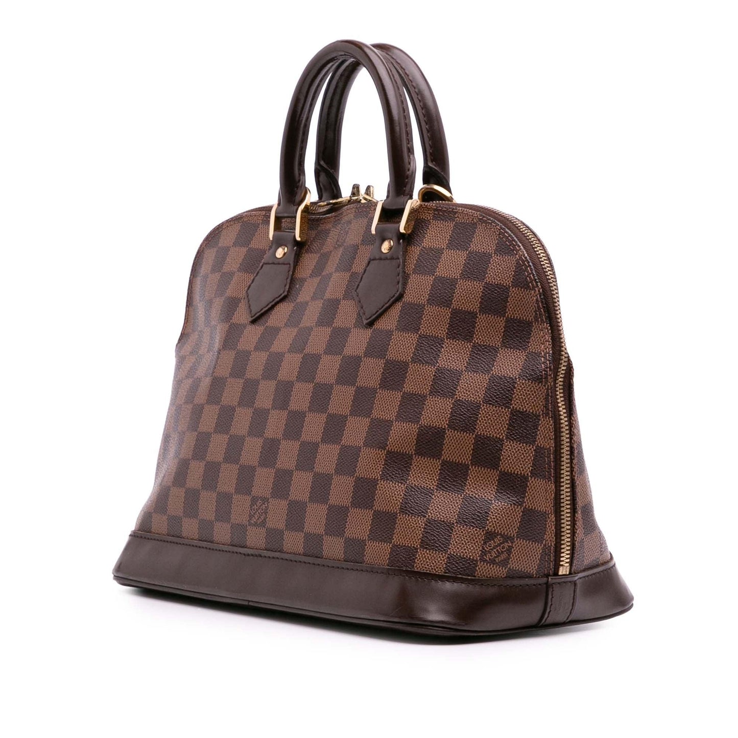 Brown Louis Vuitton Damier Ebene Alma PM Handbag