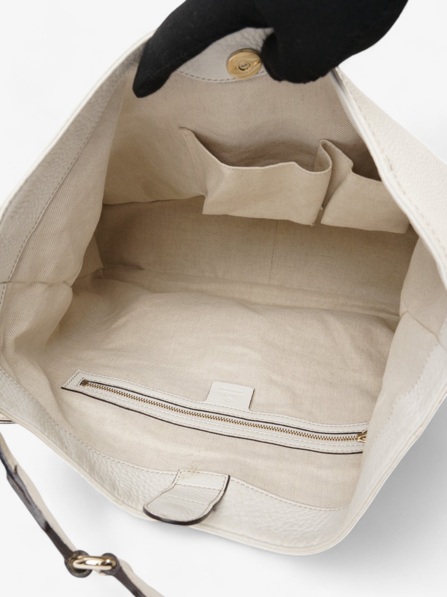 Gucci Heritage Hobo White / Navy Blue / Red Leather