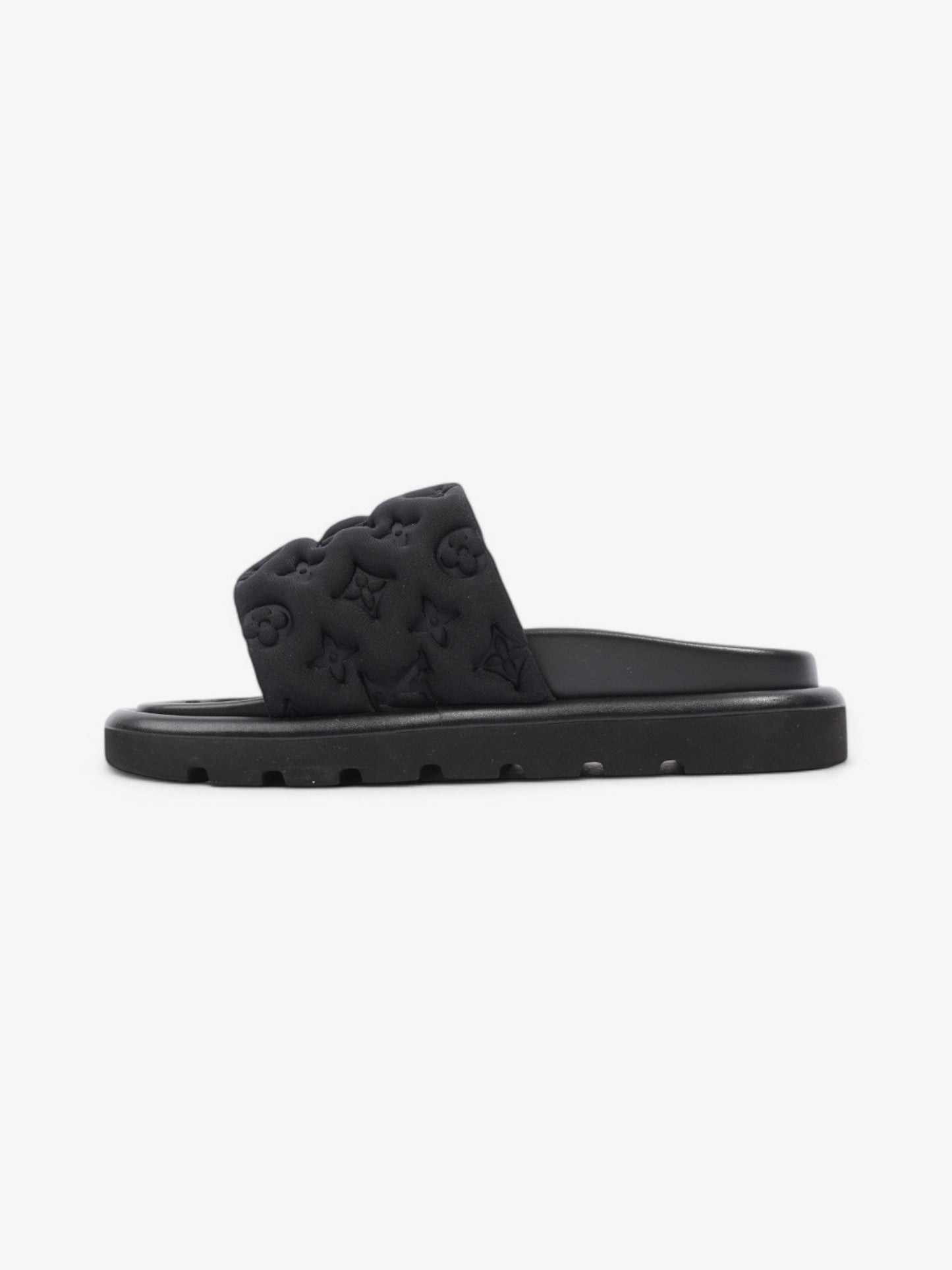 Louis Vuitton Pool Slides Black Neoprene EU 38 UK 5