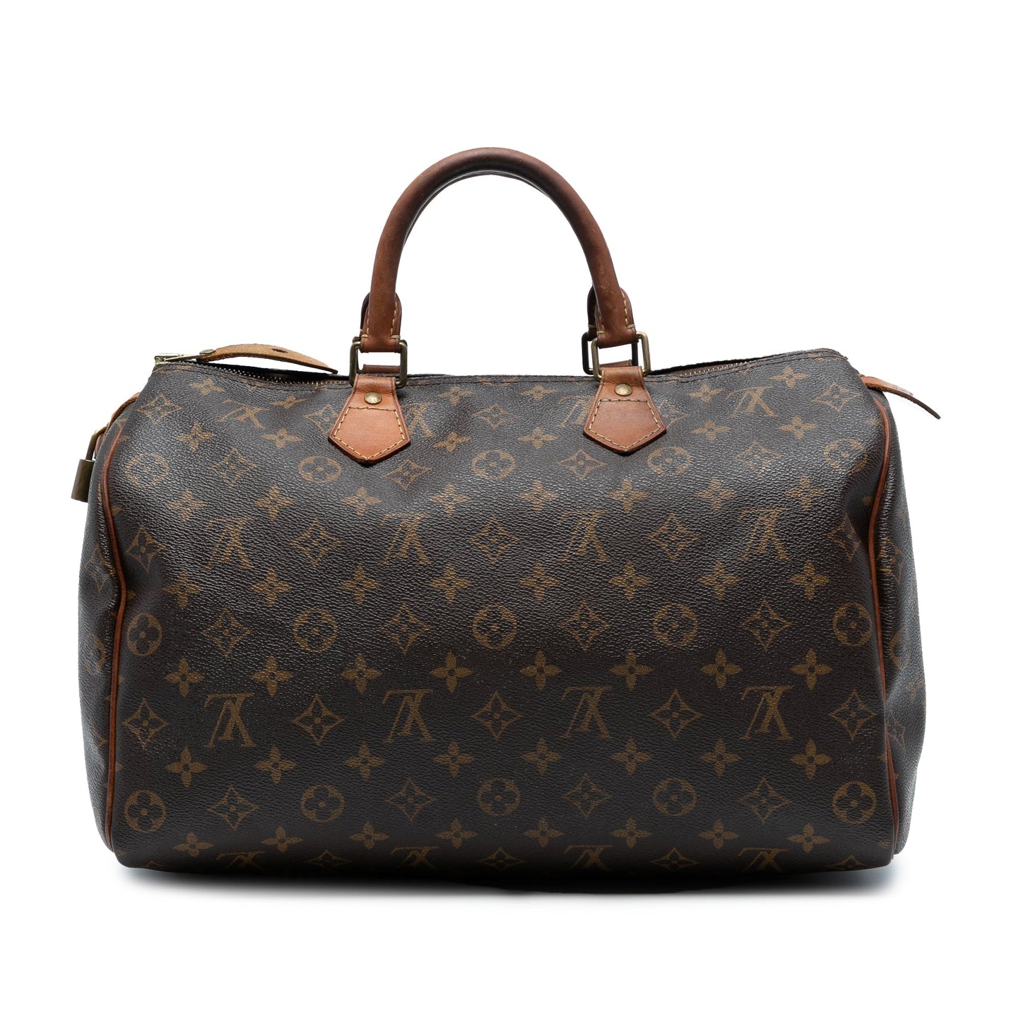 Brown Louis Vuitton Monogram Speedy 35 Boston Bag