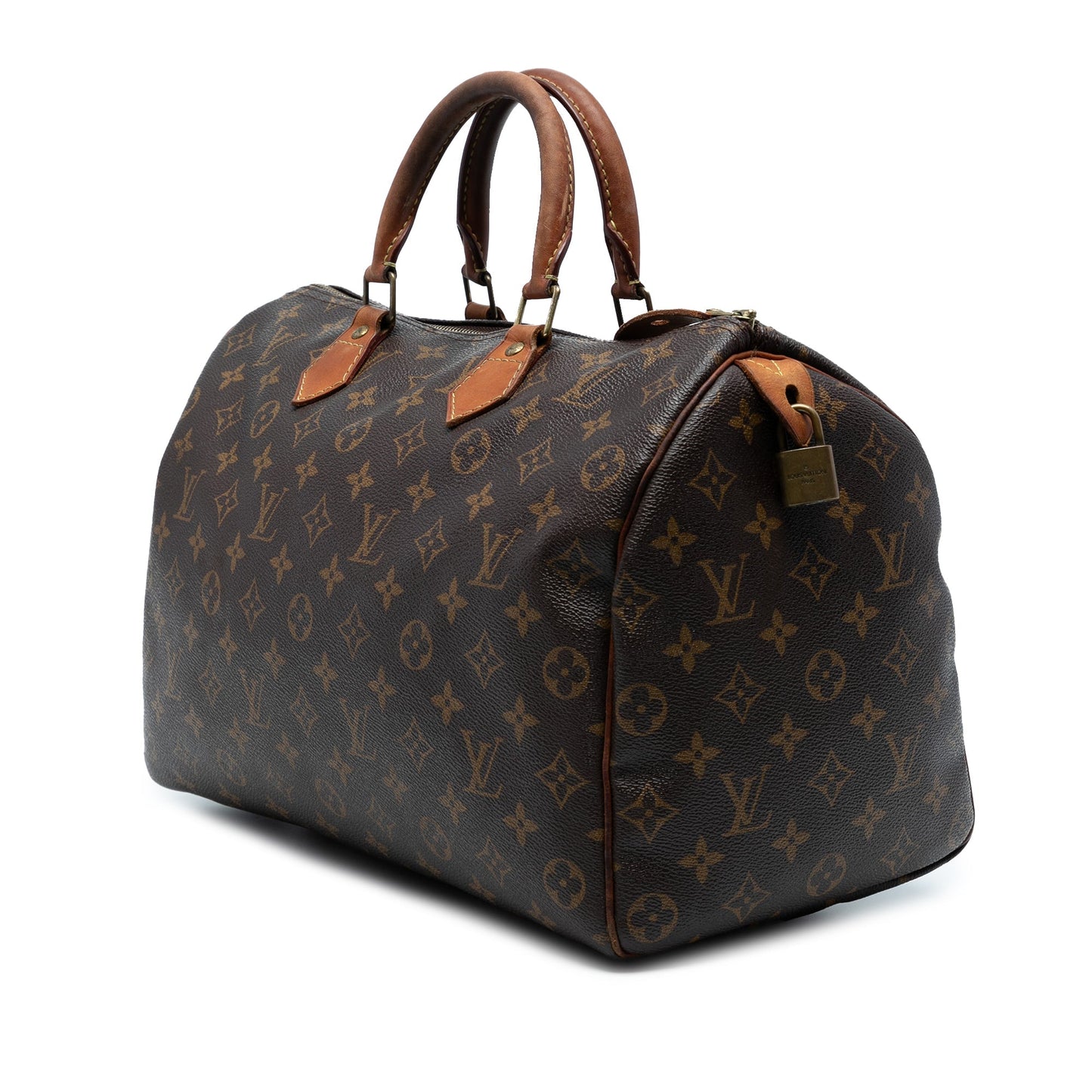 Brown Louis Vuitton Monogram Speedy 35 Boston Bag