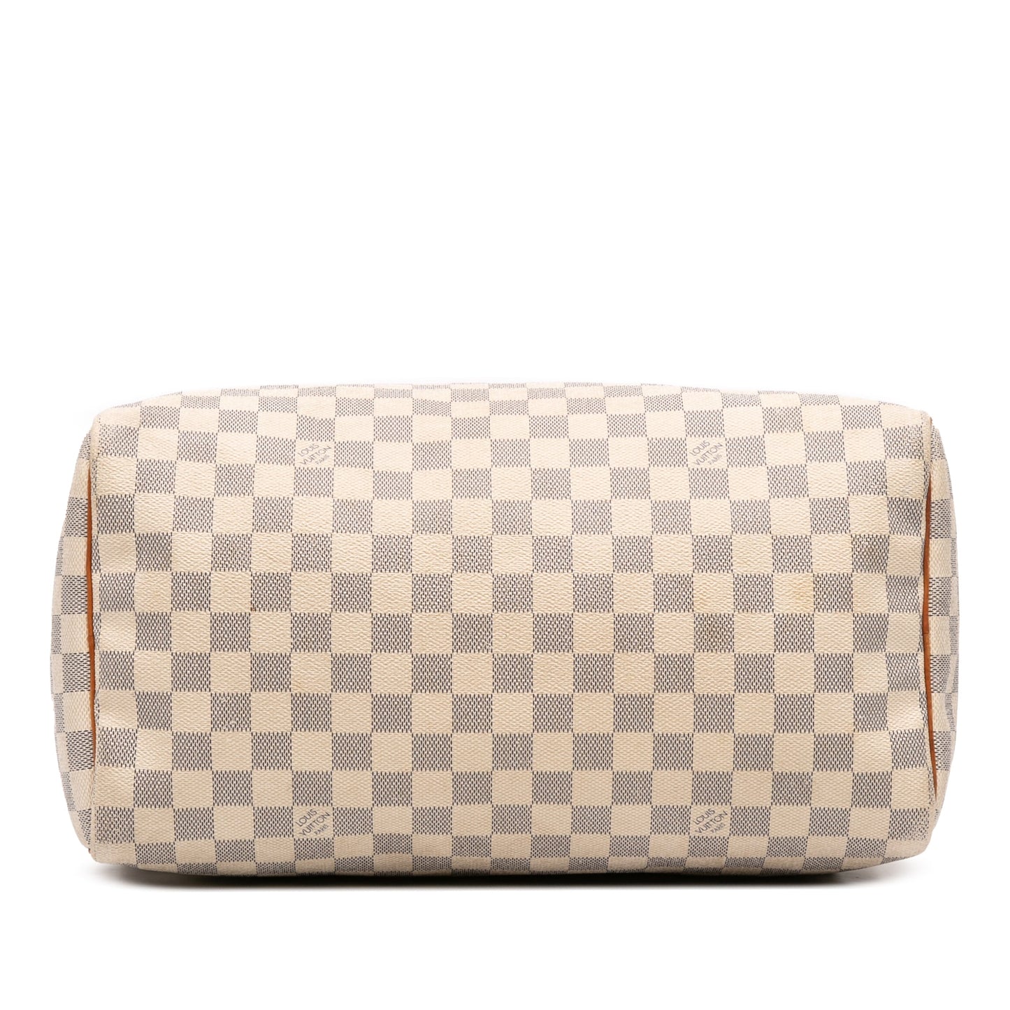 White Louis Vuitton Damier Azur Speedy 35 Boston Bag
