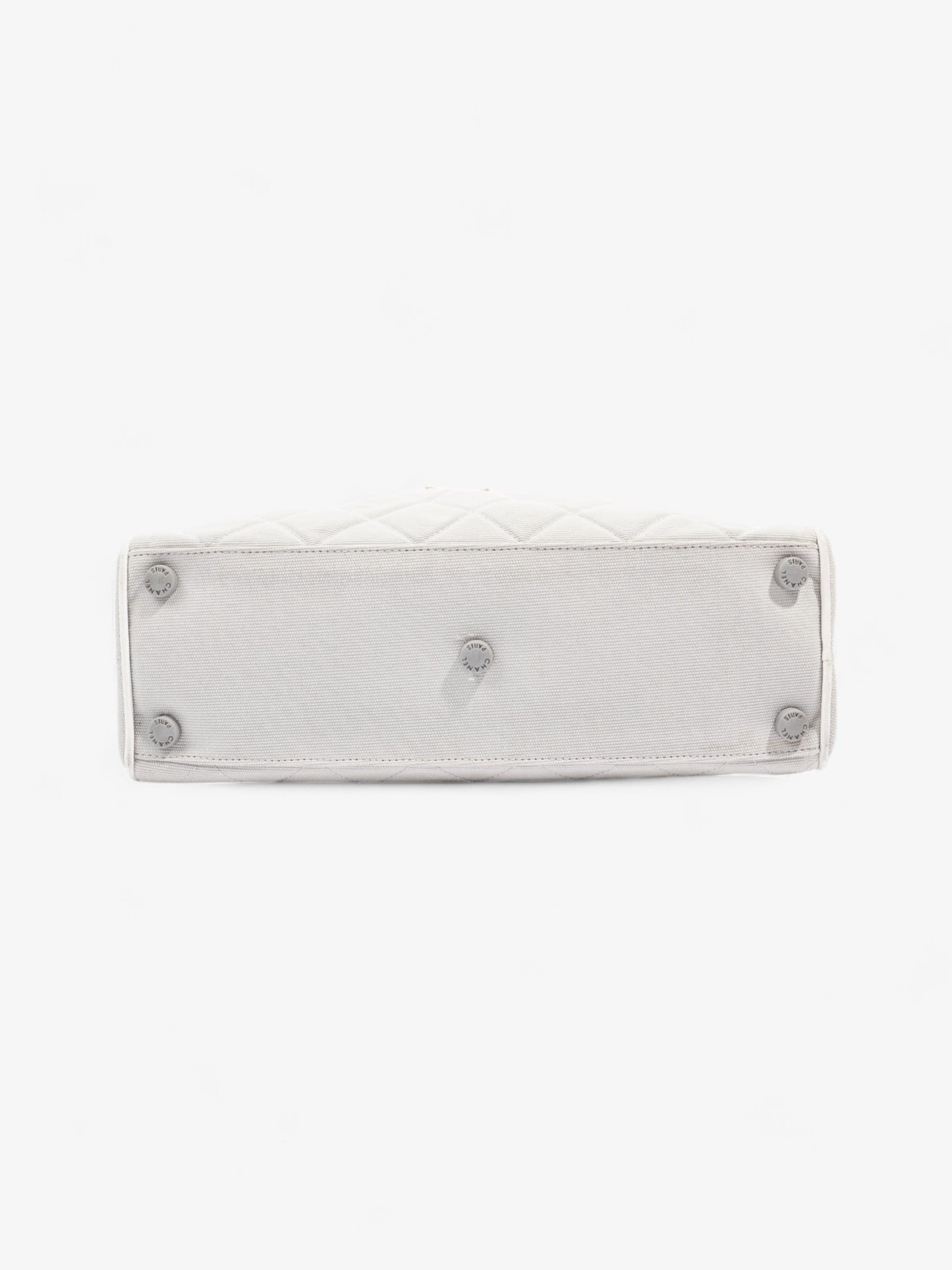 Chanel Sports Line Boston Bag Grey / White Cotton