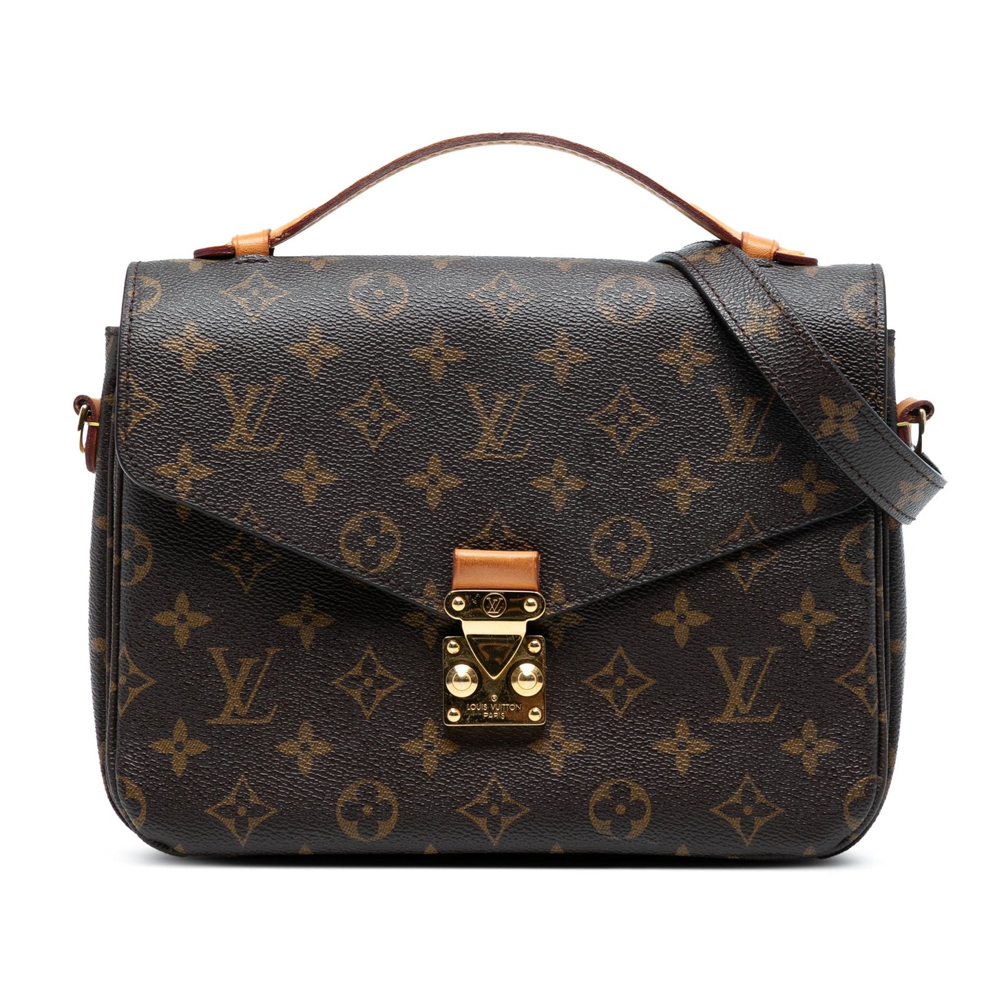 Brown Louis Vuitton Monogram Pochette Metis Satchel