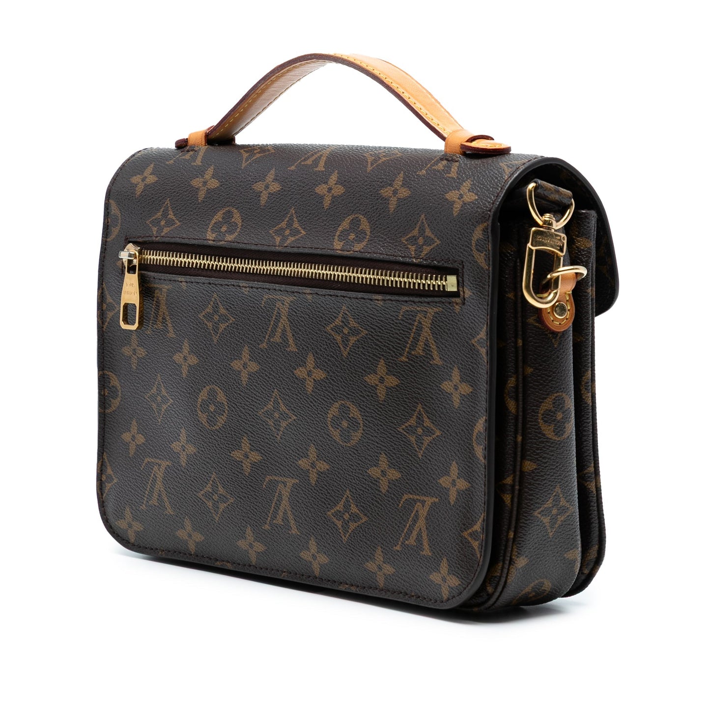 Brown Louis Vuitton Monogram Pochette Metis Satchel