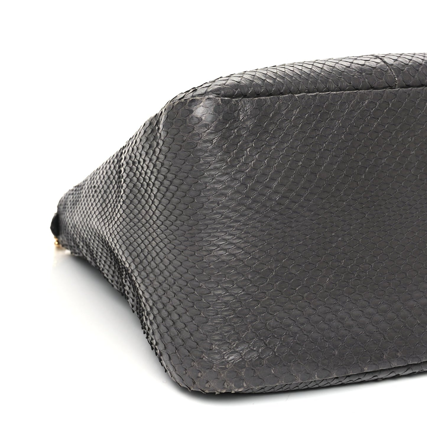 Fendi Snakeskin O'Lock Zipper Black