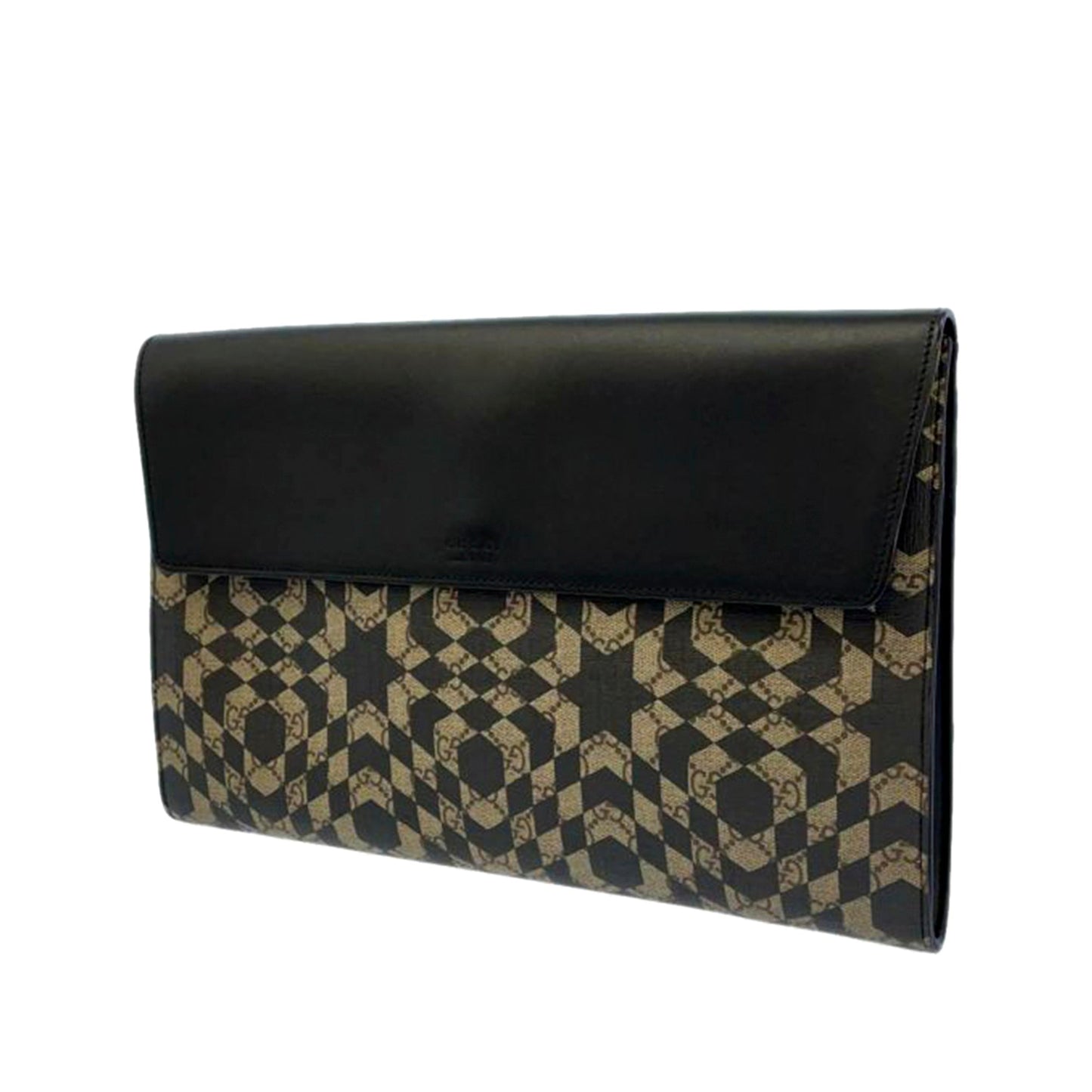 Gucci GG Supreme Leather Canvas Clutch Style 1