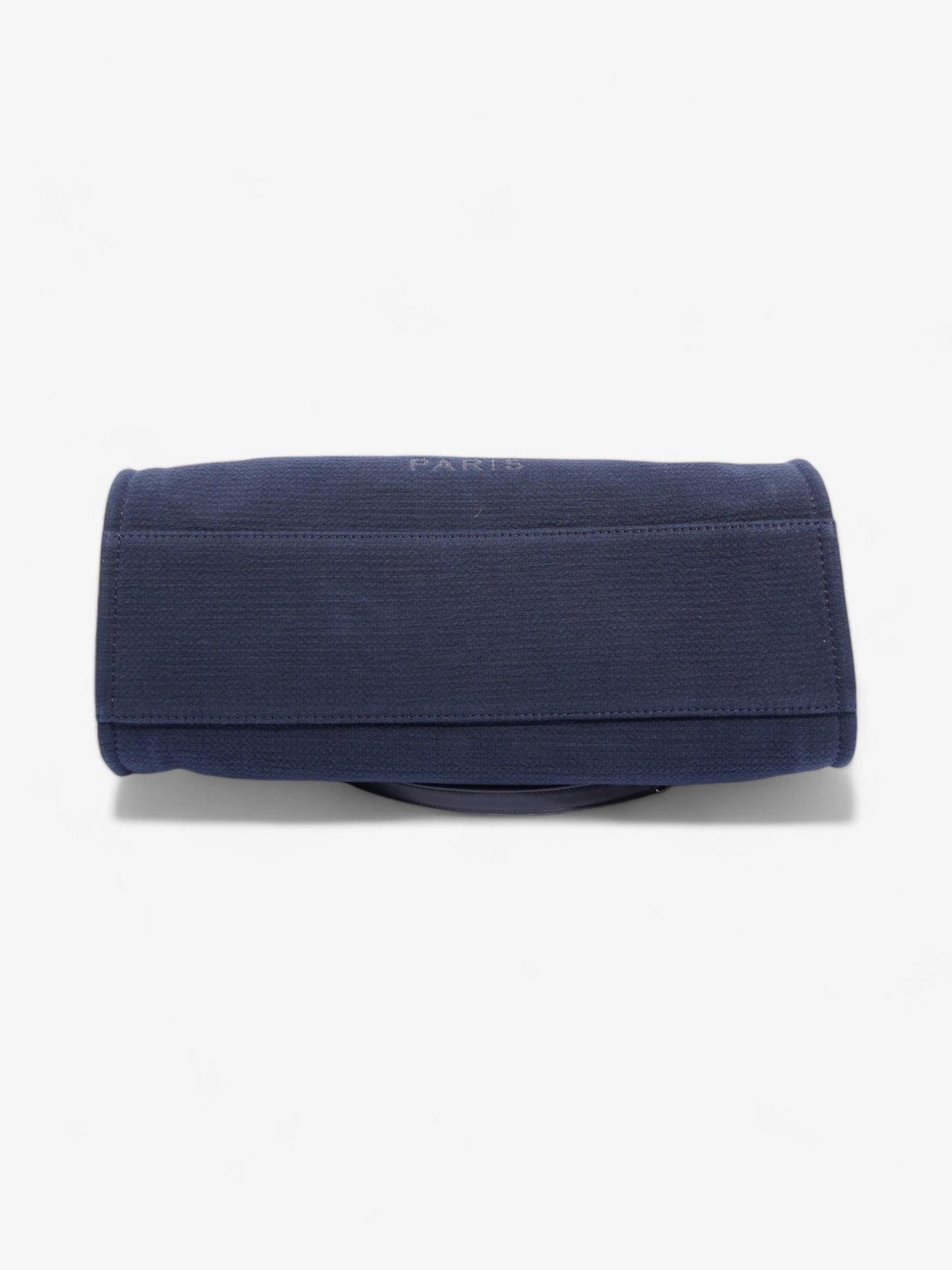 Chanel Deauville Tote Navy Blue Fabric Large