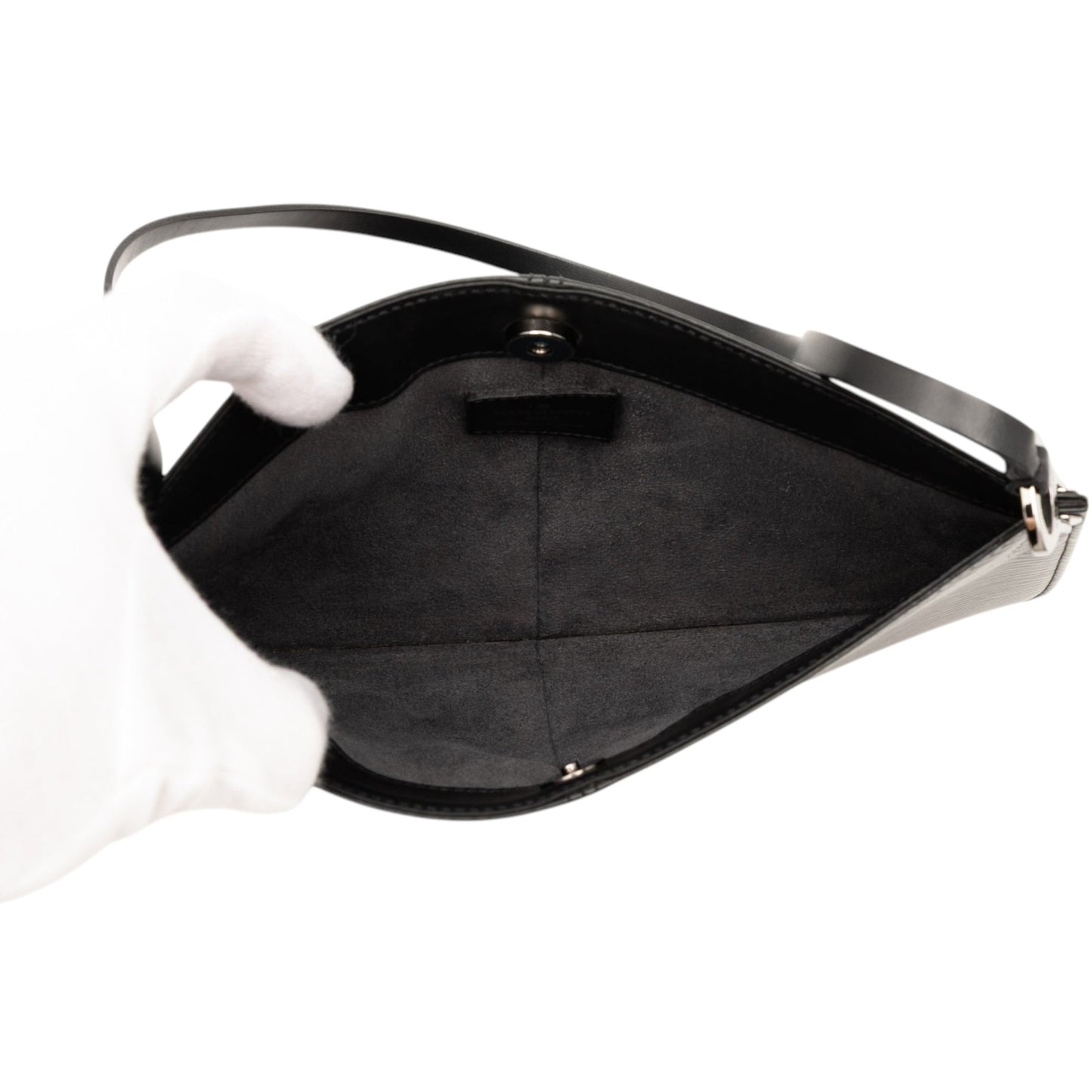 Black Louis Vuitton Epi Demi Lune Pochette Shoulder Bag