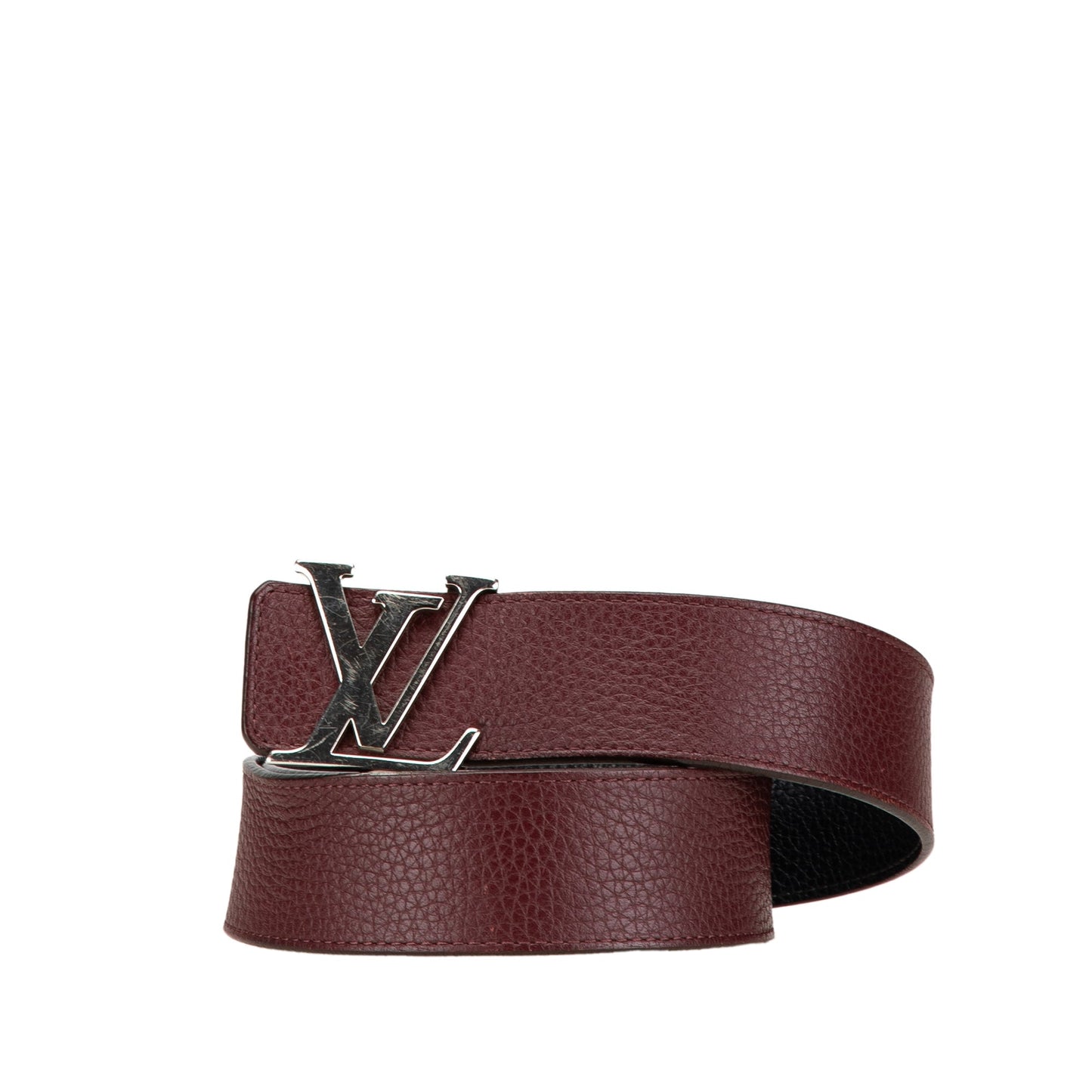 Red Louis Vuitton Leather Initiales Belt