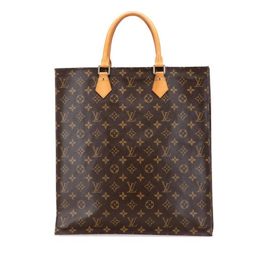 Brown Louis Vuitton Monogram Sac Plat Tote Bag