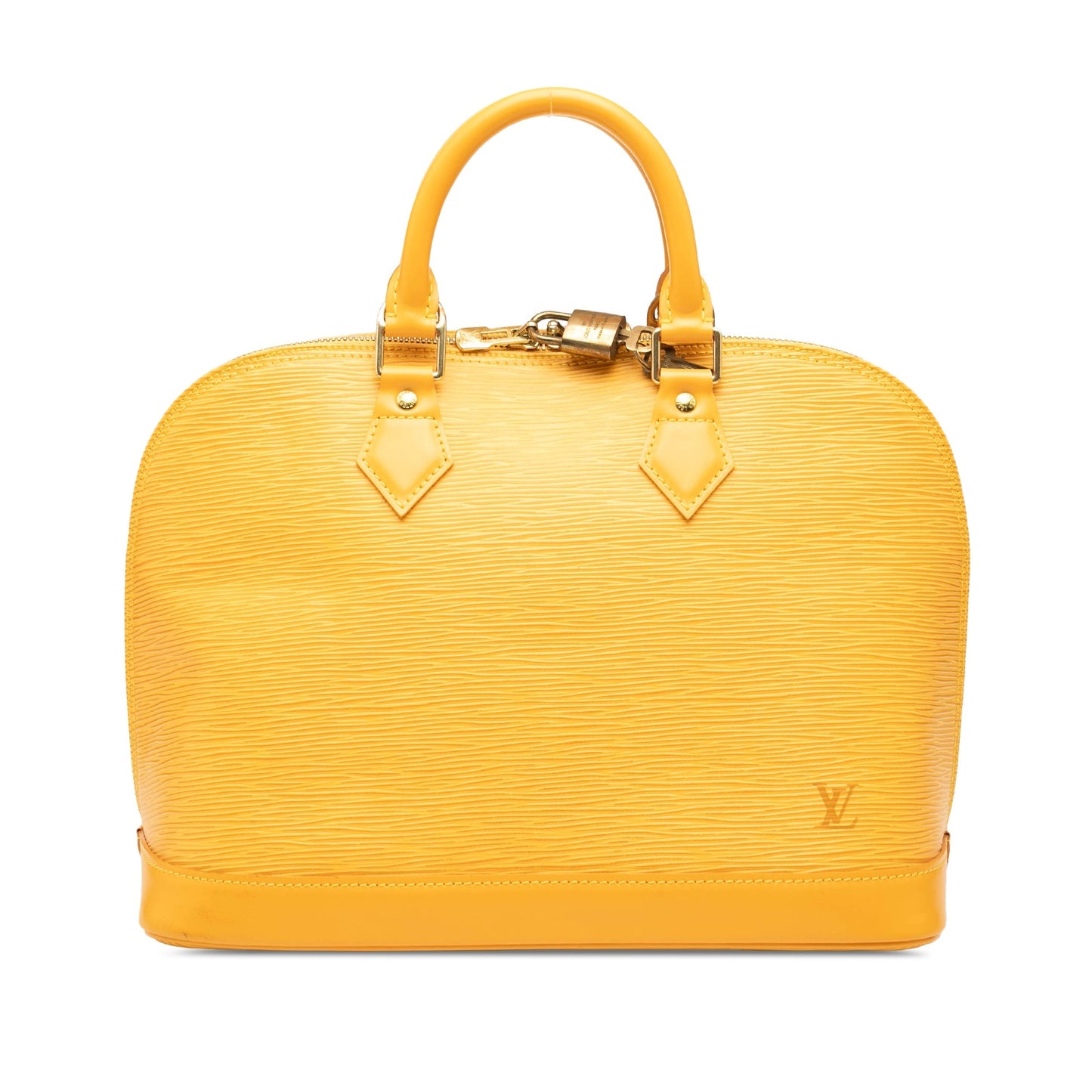 Yellow Louis Vuitton Epi Alma PM Handbag