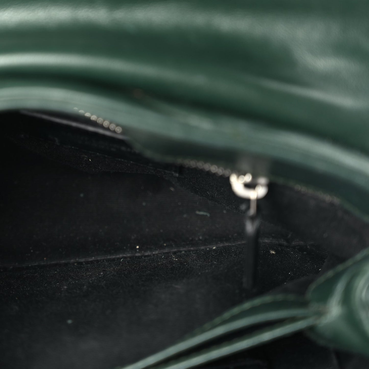 Saint Laurent Calfskin Y Quilted Monogram Toy Loulou Crossbody Bag Deep Green