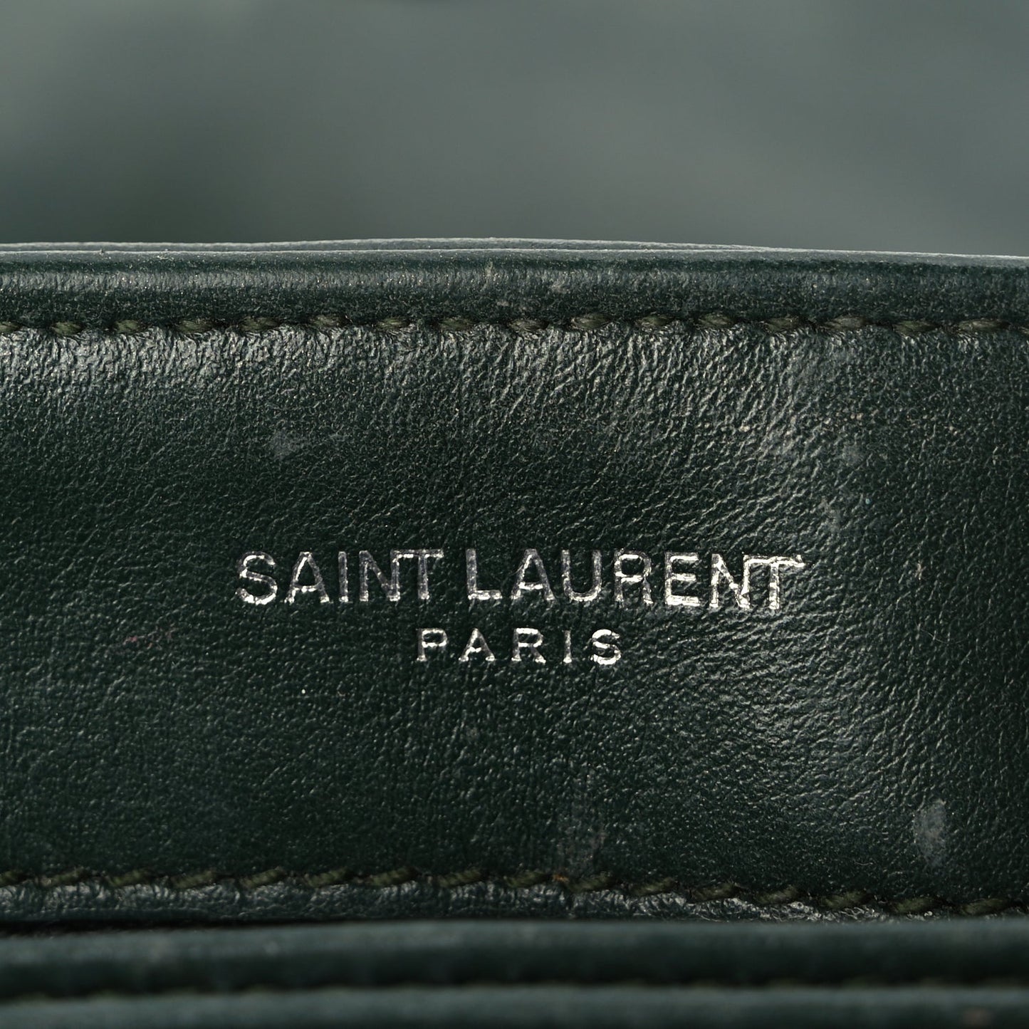 Saint Laurent Calfskin Y Quilted Monogram Toy Loulou Crossbody Bag Deep Green