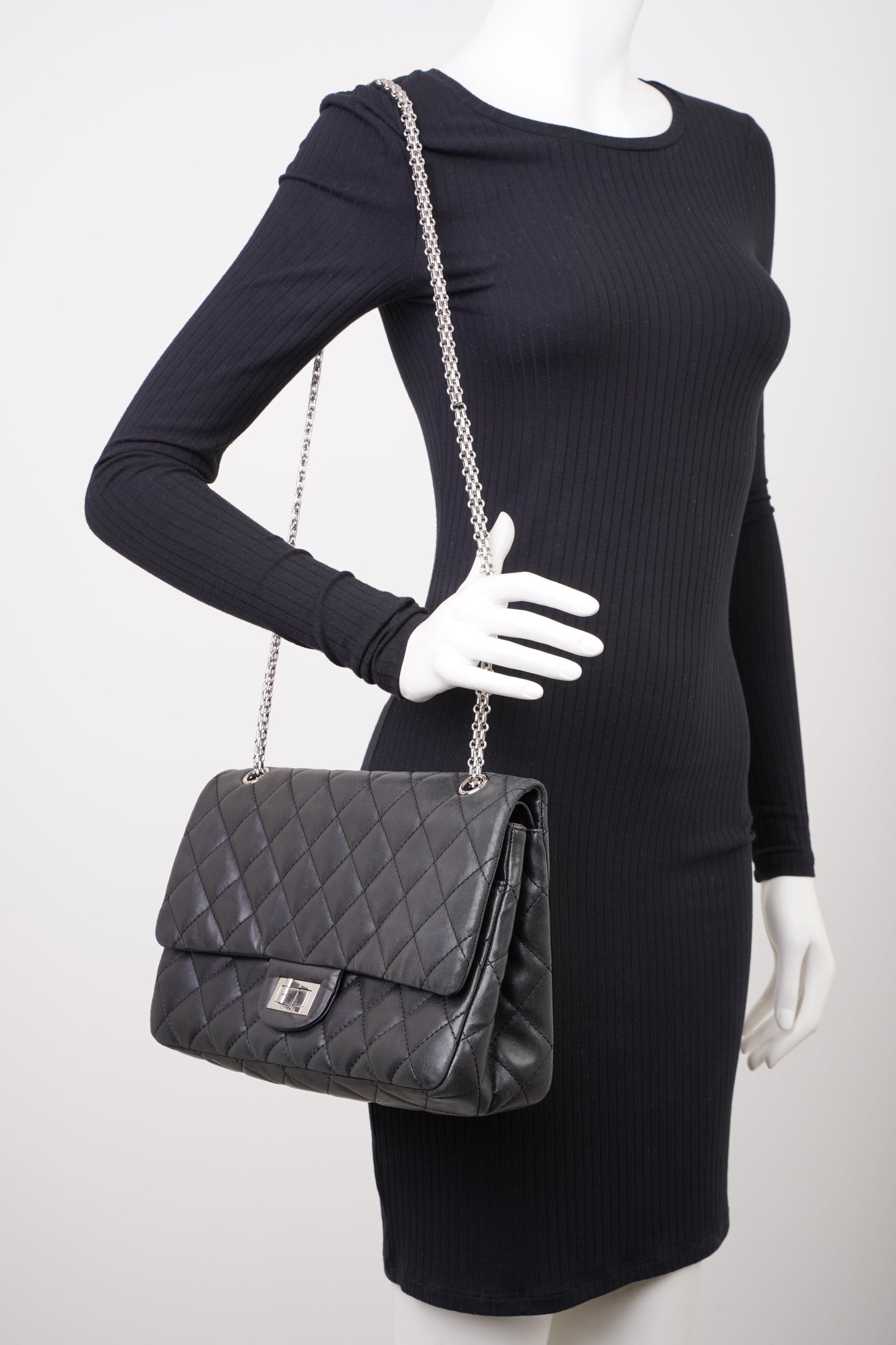 Chanel 2.55 Reissue Flap Black Calfskin Leather