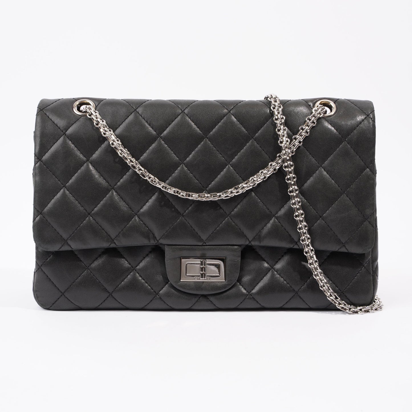 Chanel 2.55 Reissue Flap Black Calfskin Leather