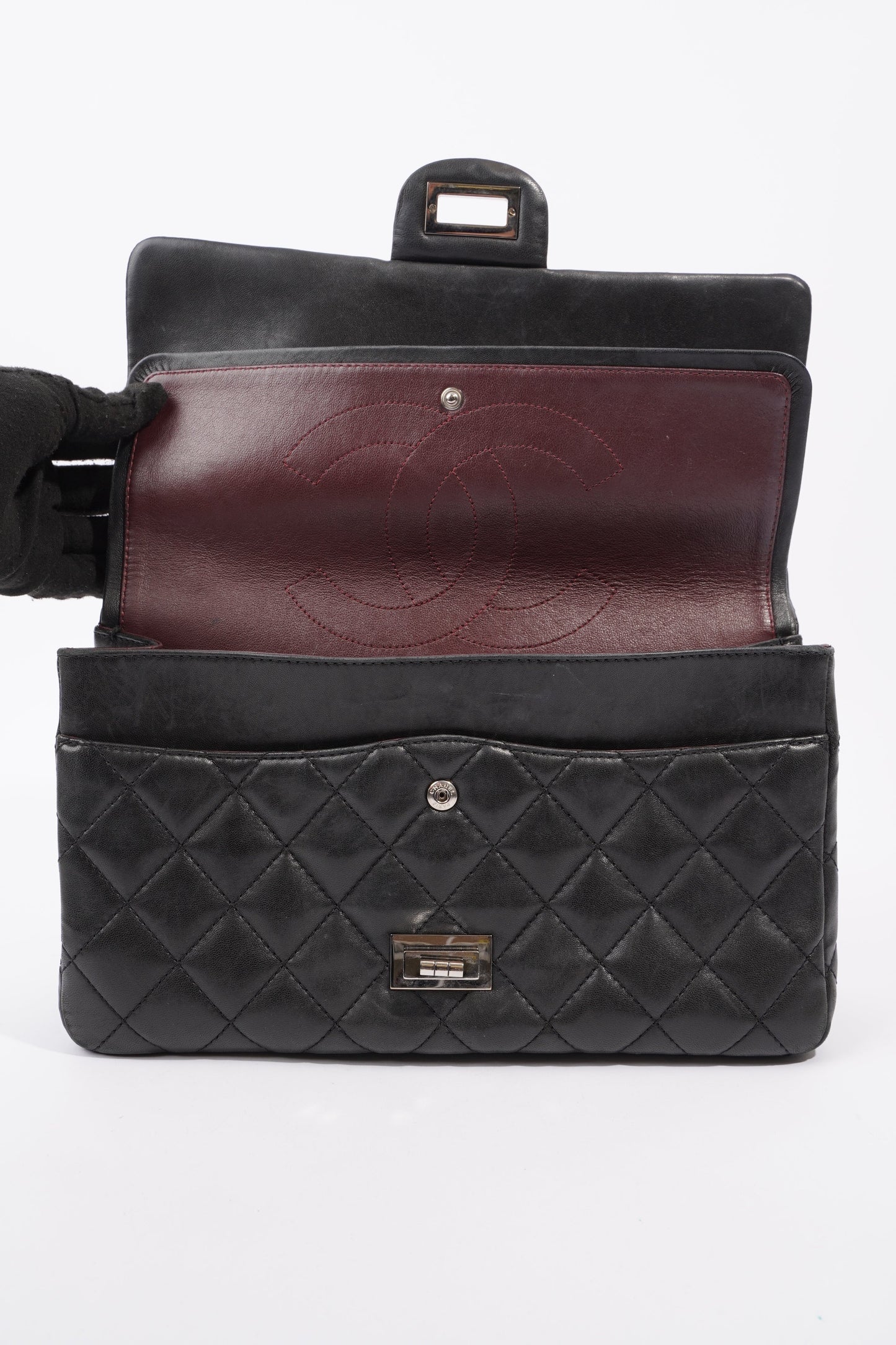 Chanel 2.55 Reissue Flap Black Calfskin Leather
