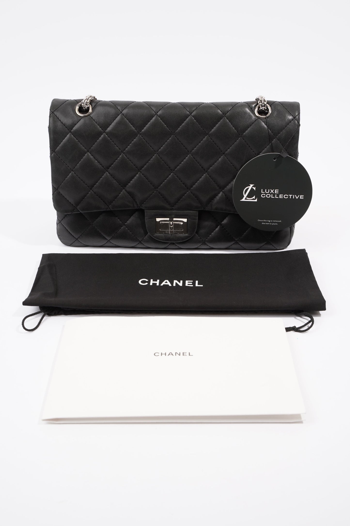 Chanel 2.55 Reissue Flap Black Calfskin Leather
