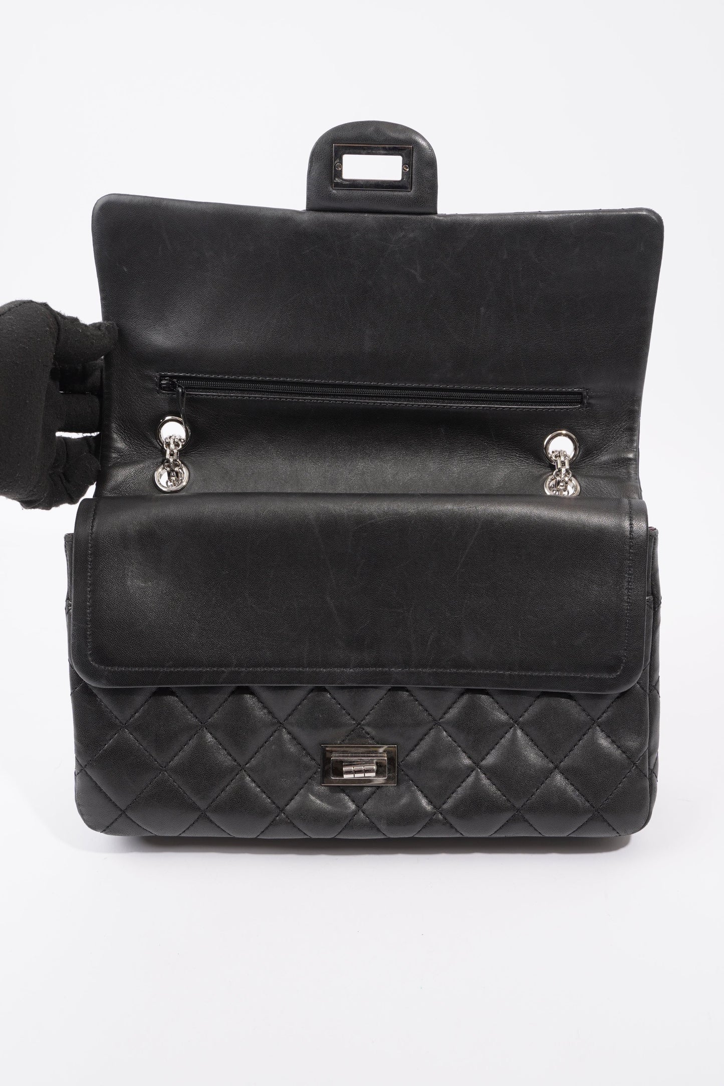 Chanel 2.55 Reissue Flap Black Calfskin Leather