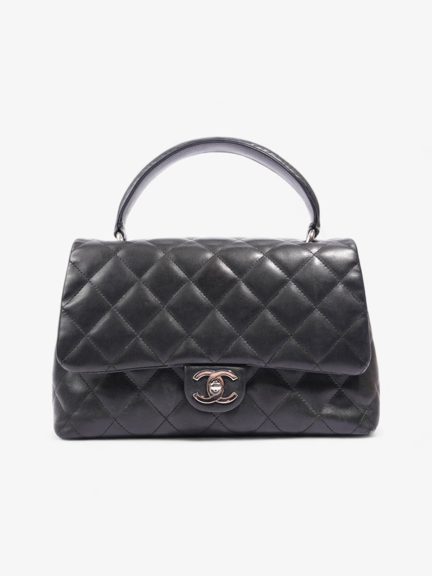 Chanel Coco Handle Flap Black Lambskin Leather Small